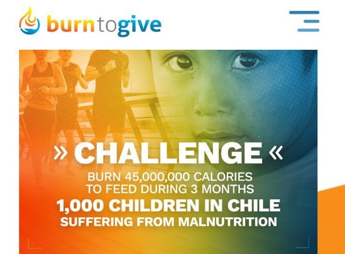 Lanzan aplicación Burn to Give: Un aporte real a los niños con malnutrición a través del deporte y la solidaridad