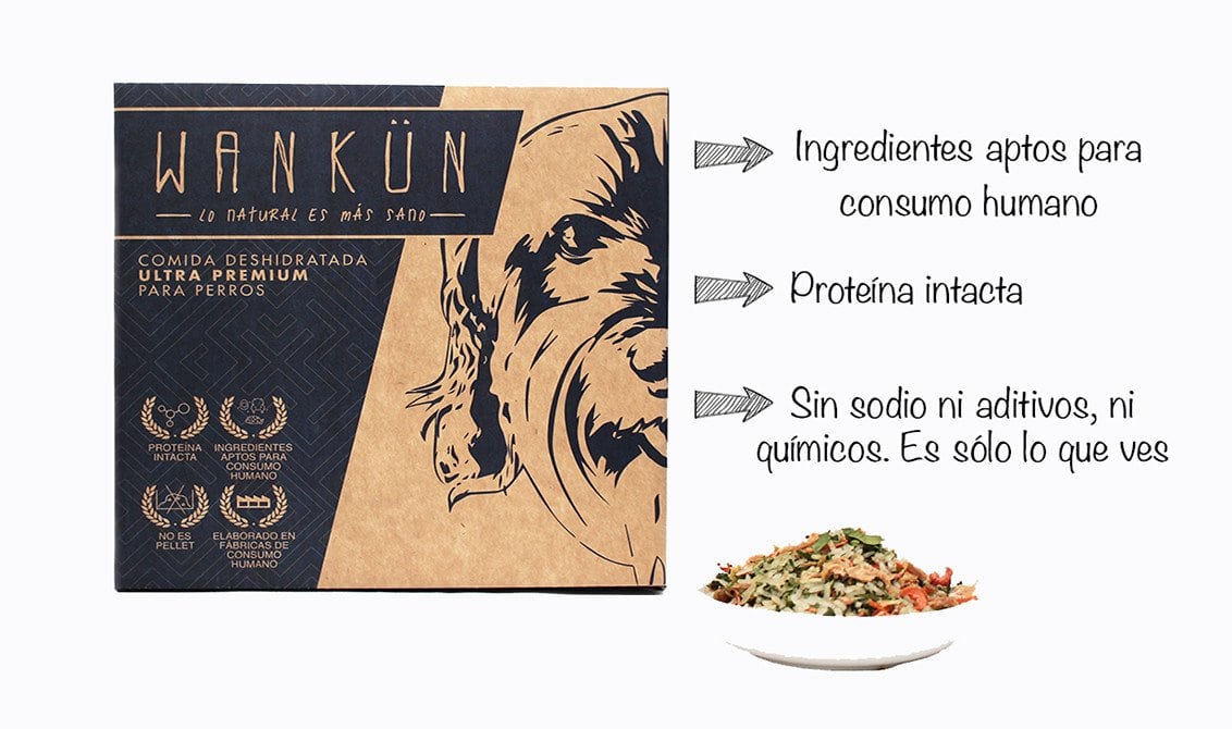 Wankün, el alimento deshidratado para perros que también es apto para humanos