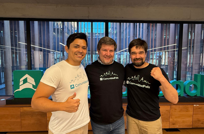 Equipo de ComunidadFeliz junto a Visma anunciando la entrada del unicornio noruego como accionista mayoritario para expansión en Latinoamérica.