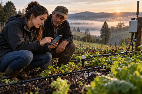 Riego inteligente desarrollado por startup chilena para ahorrar agua en agricultura